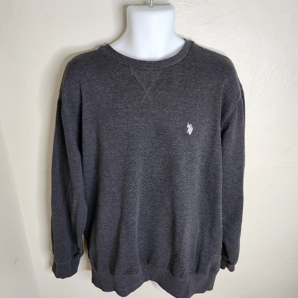 U.S. POLO ASSN 100% Cotton Dark Grey Sweatshirt Men's XXL - Picture 12 of 12